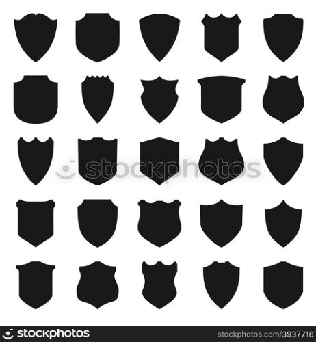 Black Shields. Vector illustration