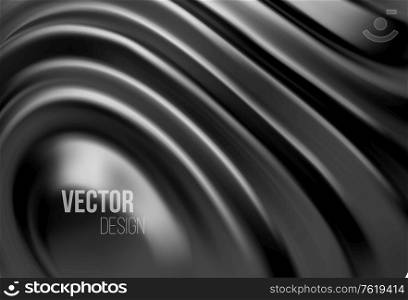 Black shiny liquid waves 3d realistic background. Vector illustration EPS10. Black shiny liquid waves 3d realistic background. Vector illustration