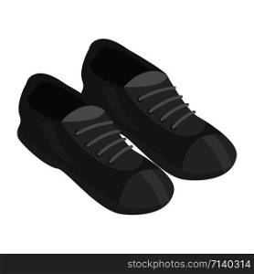Black shoes icon. Isometric of black shoes vector icon for web design isolated on white background. Black shoes icon, isometric style