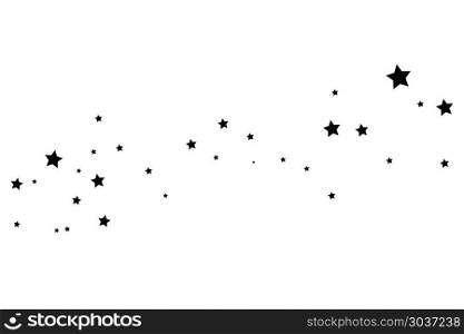 Black Shooting Star with Elegant Star Trail on White Background. Black Shooting Star with Elegant Star Trail on White Background.