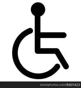 Black sign of the disabled icon.