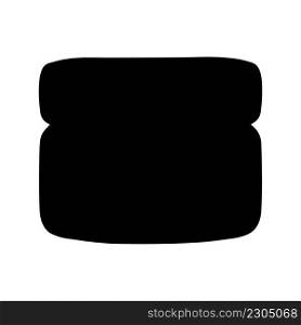 Black silhouette. Design element. Vector illustration isolated on white background. Template for books, stickers, posters, cards, clothes.