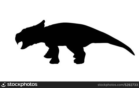 Black Silhouette Dinosaur. Black Vector Illustration. EPS10. Silhouette Dinosaur. Black Vector Illustration.