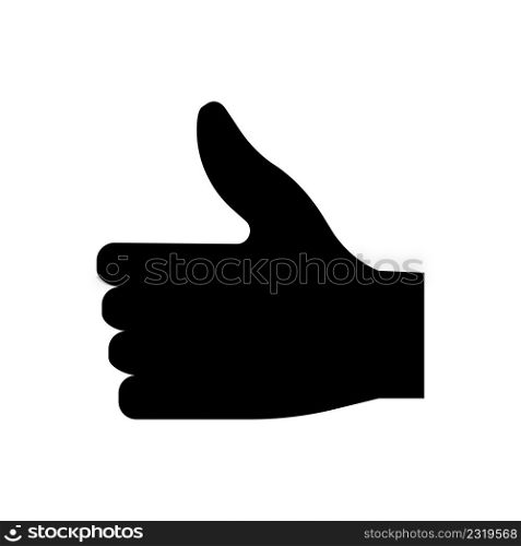 black silhouette like for concept design. Good feedback concept. Thumb up like icon. Vector illustration. stock image. EPS 10.. black silhouette like for concept design. Good feedback concept. Thumb up like icon. Vector illustration. stock image.