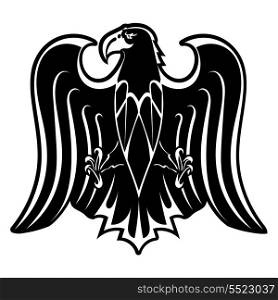 Black silhouette of eagle