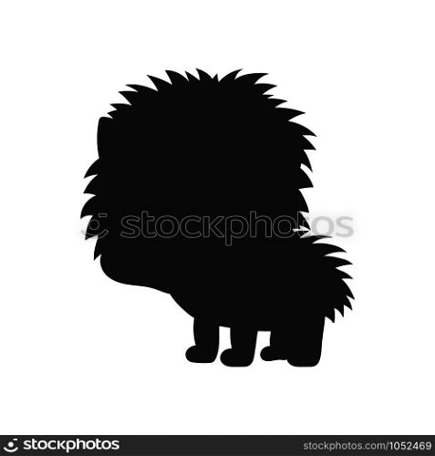 Black silhouette. Vector illustration isolated on white background. Design element. Template for your design, books, stickers, posters, cards, clothes.