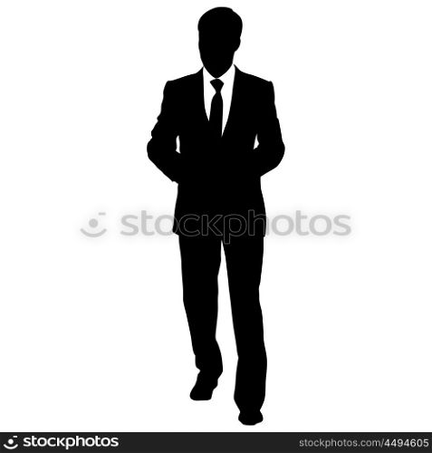 Black silhouettes of beautiful mans on white background.. Black silhouettes of beautiful mans on white background. Vector illustration.