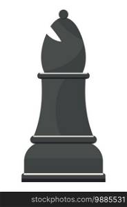 Black single cartoon chess piece bishop illustration