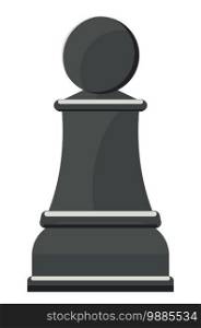 Black single cartoon chess piece pawn illustration.