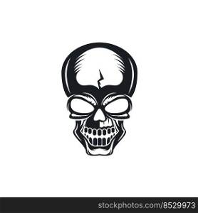 black skull vector element design template web
