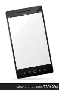 Black smartphone isolated on white background. EPS10