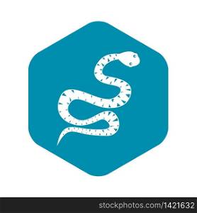 Black snake wriggling icon. Simple illustration of black snake wriggling vector icon for web. Black snake wriggling icon, simple style