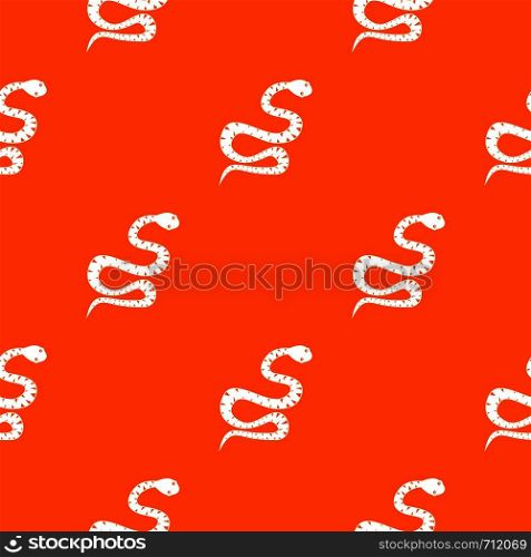Black snake wriggling pattern repeat seamless in orange color for any design. Vector geometric illustration. Black snake wriggling pattern seamless