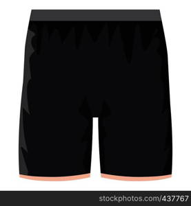 Black soccer shorts icon. Cartoon illustration of black soccer shorts vector icon for web. Black soccer shorts icon, cartoon style