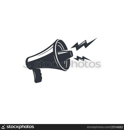 black speaker megaphone icon vector illustration design template