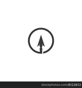 Black spear logo vector icon illustration design 