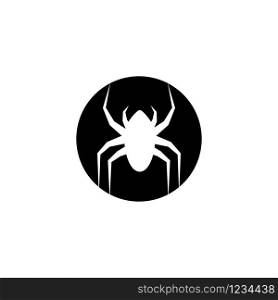 Black Spider logo template vector icon illustration design