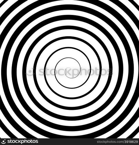Black Spiral Background. Hypnotic Monochrome Sripal Pattern. Spiral Background