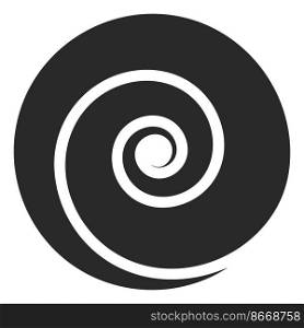 Black spiral icon. Psychedelic circle shape sign isolated on white background. Black spiral icon. Psychedelic circle shape sign