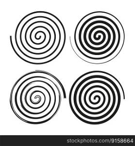 black spirals icons. Design element. Vector illustration. EPS 10.. black spirals icons. Design element. Vector illustration.