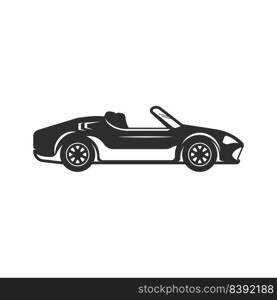 black sport car element  vector icon  design template web