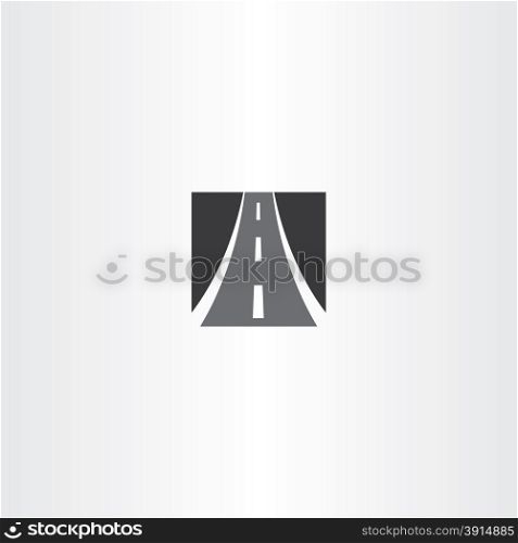 black square highway auto road icon emblem map