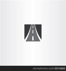 black square highway auto road icon emblem map