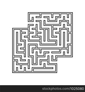Black square labyrinth. A game for children. Simple flat vector illustration isolated on white background. With a place for your images. Black square labyrinth. A game for children. Simple flat vector illustration isolated on white background. With a place for your images.
