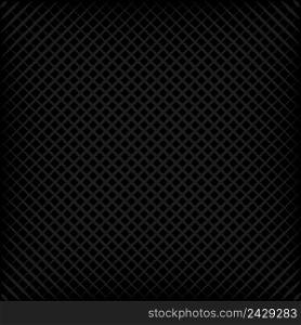 Black square with gray grid, diagonal stripes, vector effect 3D wafer pattern, diagonal grid