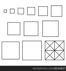 Black squares lines. Design element. Vector illustration. stock image. EPS 10.. Black squares lines. Design element. Vector illustration. stock image. 