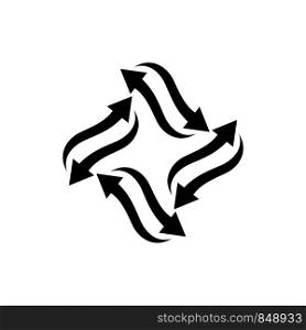 Black Star Arrow Ornamental Logo Template Illustration Design. Vector EPS 10.