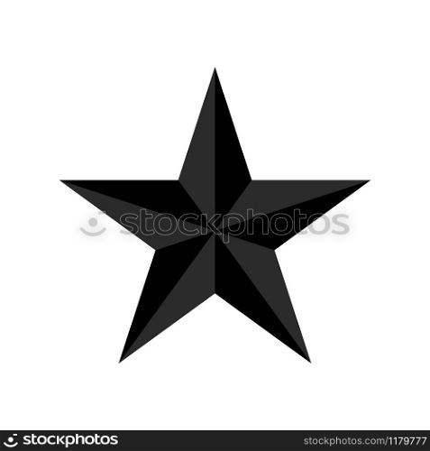 Black star vector icon on white background. Black star vector icon on white