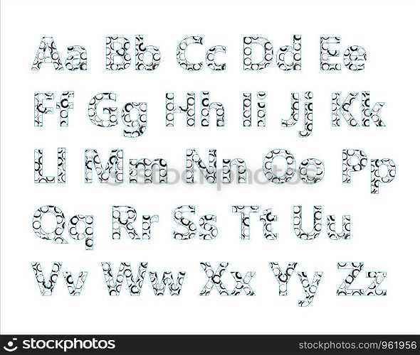 Black stencil alphabet font template. Vintage letters and numbers stamp design. Vector illustration. Black stencil alphabet font template. Vintage letters and numbers stamp design. Vector illustration.