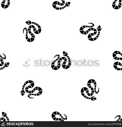 Black striped snake pattern repeat seamless in black color for any design. Vector geometric illustration. Black striped snake pattern seamless black