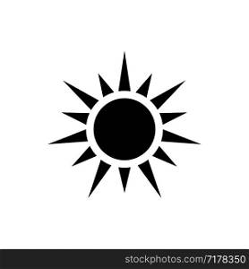 Black Sun icon isolated on white background. Sun icon. Eps10. Black Sun icon isolated on white background. Sun icon