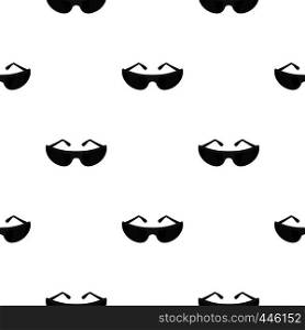 Black sunglasses pattern seamless background in flat style repeat vector illustration. Black sunglasses pattern seamless