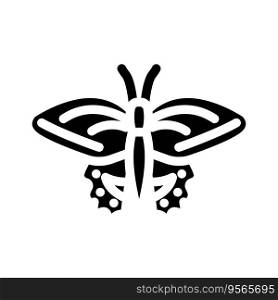 black swallowtail spring glyph icon vector. black swallowtail spring sign. isolated symbol illustration. black swallowtail spring glyph icon vector illustration