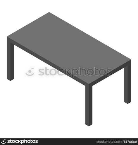 Black table icon. Isometric of black table vector icon for web design isolated on white background. Black table icon, isometric style