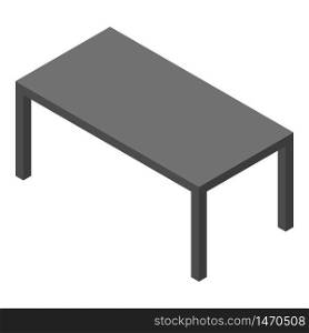 Black table icon. Isometric of black table vector icon for web design isolated on white background. Black table icon, isometric style