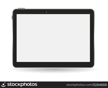 Black Tablet PC. Isolated on White. Vector Illustration EPS10. Black Tablet PC Vector Illustration