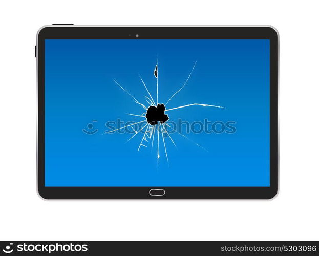 Black Tablet PC Isolated. Vector Illustration EPS10. Black Tablet PC Vector Illustration