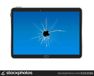Black Tablet PC Isolated. Vector Illustration EPS10. Black Tablet PC Vector Illustration