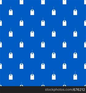 Black tag pattern repeat seamless in blue color for any design. Vector geometric illustration. Black tag pattern seamless blue
