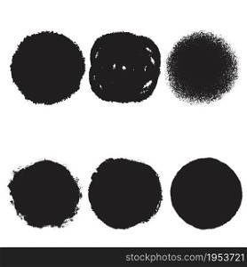 Black texture on white, Grunge Stamps Collection, Circles, Labels, Badges Set. Vector distress textures. Distressed overlay circle mark texture design.. Black texture on white, Grunge Stamps Collection, Circles, Labels, Badges Set. Vector distress textures.