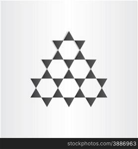 black thriangles abstract backround star design element