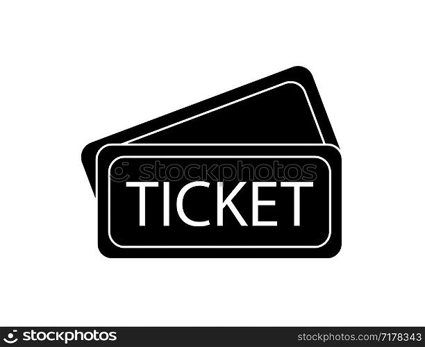 Black Ticket isolated on white background. Ticket for web design. Eps10. Black Ticket isolated on white background. Ticket for web design