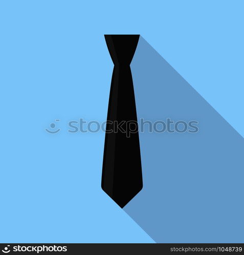 Black tie icon. Flat illustration of black tie vector icon for web design. Black tie icon, flat style