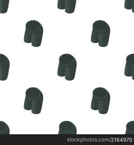 Black tight cycling shorts pattern seamless background texture repeat wallpaper geometric vector. Black tight cycling shorts pattern seamless vector