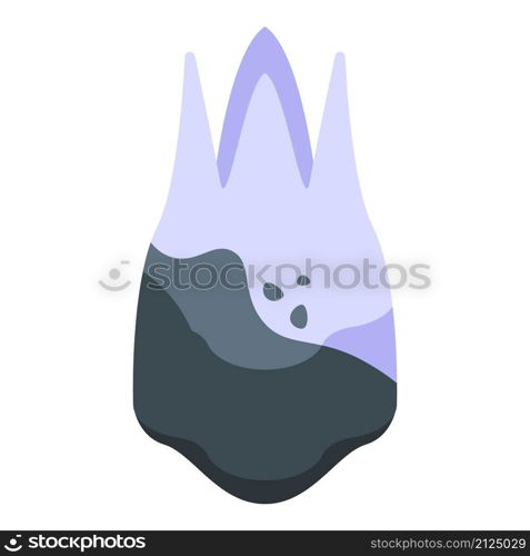 Black tooth icon isometric vector. Dental clean. Dentist health. Black tooth icon isometric vector. Dental clean