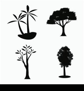 black tree logo vektor template
